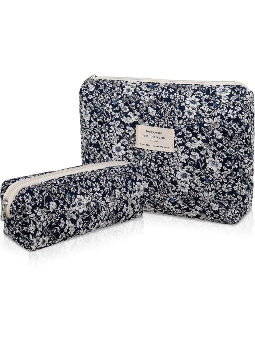 Floral Coquette Aesthetic Makeup Bag Set | Cute Travel Cosmetic Organizer for
